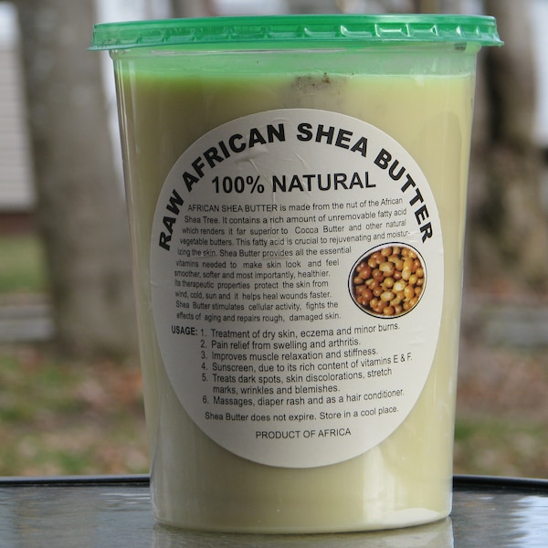 Organic Unrefined Unfiltered Raw Fair Trade African Shea Butter 1 4 8 16 32 OZ