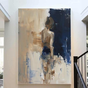 Lady Painting Woman Artwork Original figure painting Sexy female wall art Art Faceless Portrait Painting Unique gift foy her Female wall Art