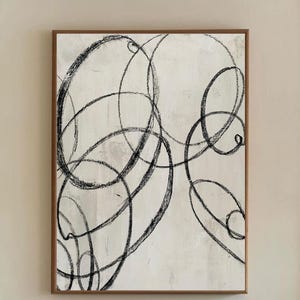 Abstract Beige black Texture Painting Black and white Texture Art large beige wall art Black wall art Large Black and White Wall Art