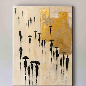 Beige &Gold Texture Painting Figure Painting Abstract People Art Minimalist wall art Vintage People Figurative Canva Art Bohemian wall decor