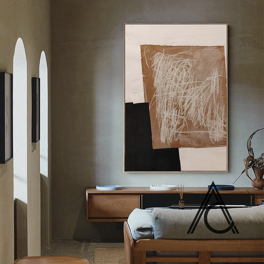 Beige Abstract Wall Art Decor Beige Neutral Art Earth Tone Etsy