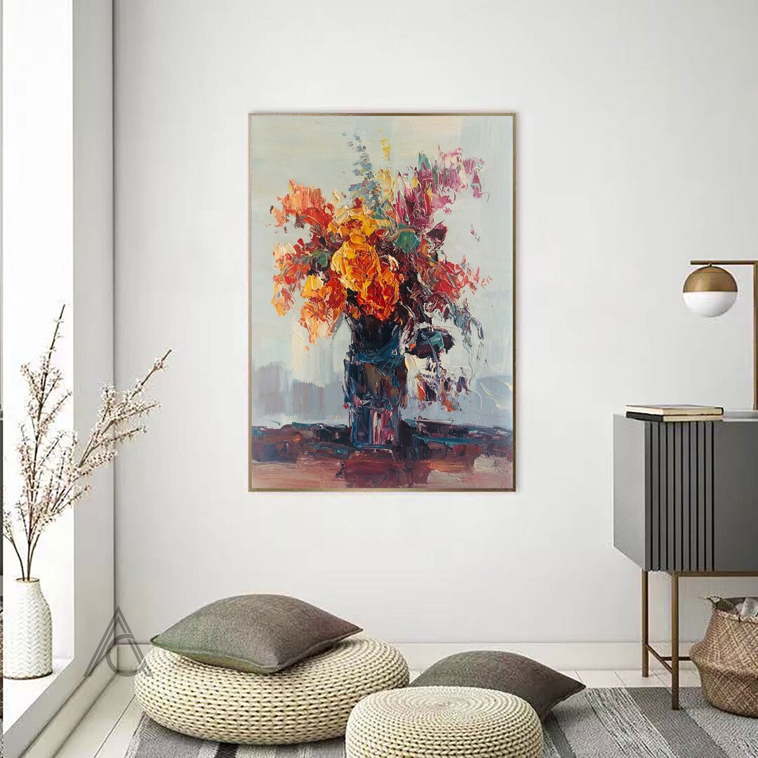 Flower Oil Painting on Canvas Landscape Painting Oil Painting - Etsy