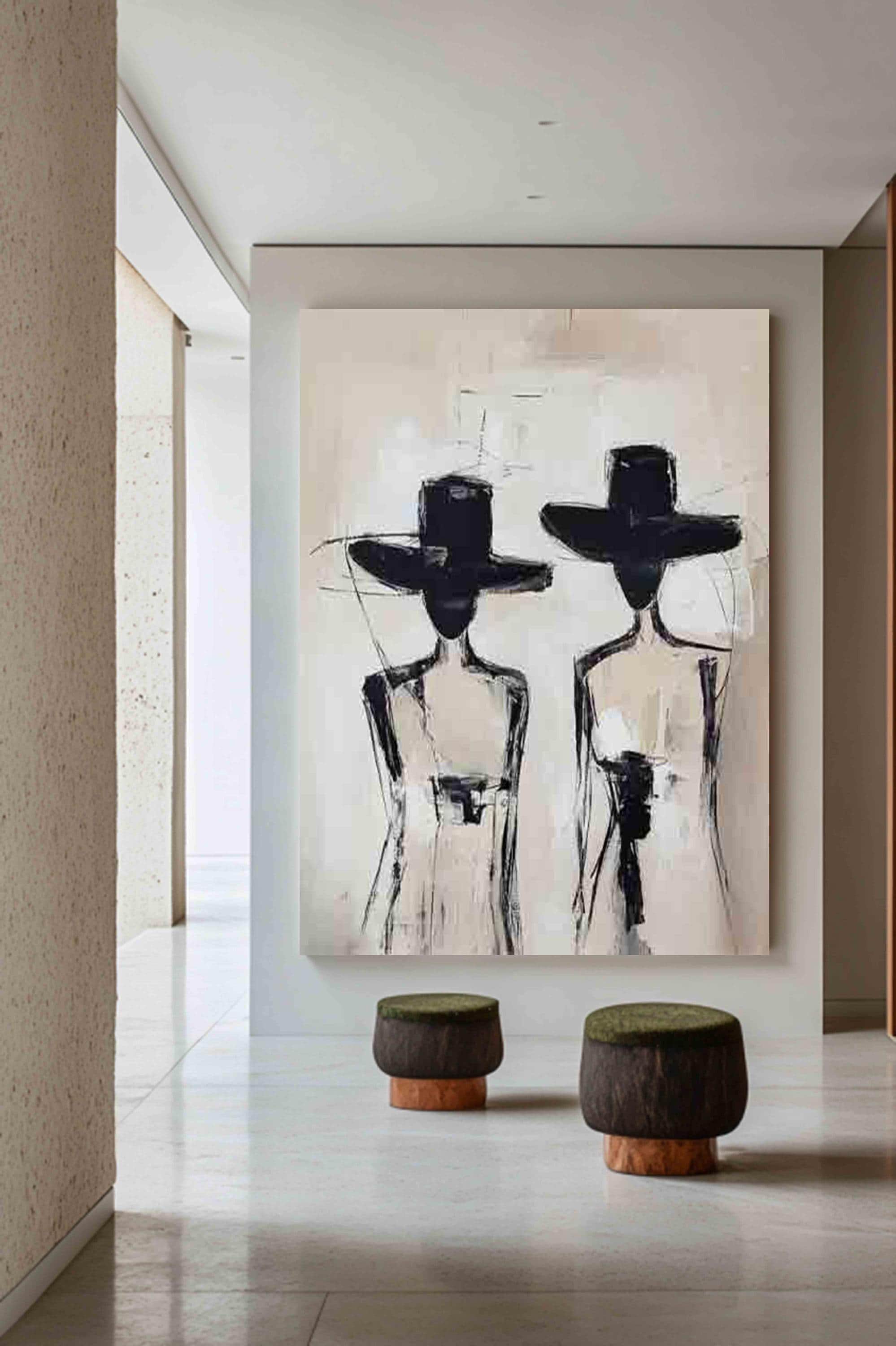 陶板 抽象ART vintage item Multicolor Retro Abstract Toucan Framed Canvas Wall Art