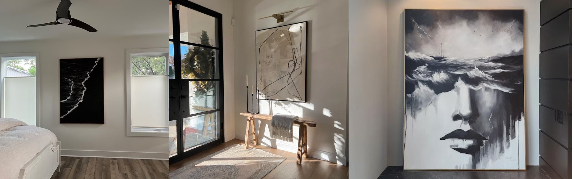 陶板 抽象ART vintage item Multicolor Retro Abstract Toucan Framed Canvas Wall Art