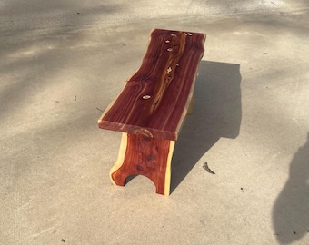 Red Cedar live edge sitting bench