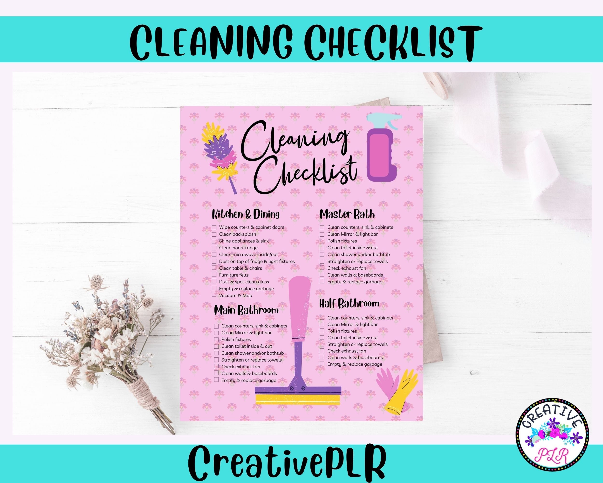 Cleaning Checklist - Etsy