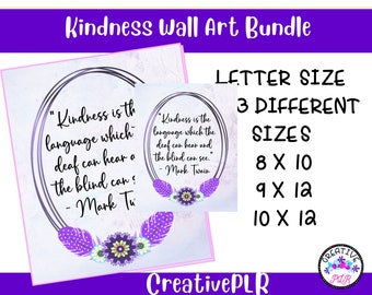 Kindness Quote  Printable Wall Art Bundle  | Decorative Wall Art |  Printable Art | Home Art