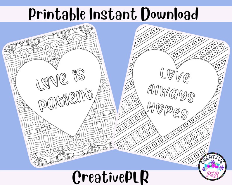 Love Quotes Coloring Pages 10 Printable Coloring Pages Instant Download ...