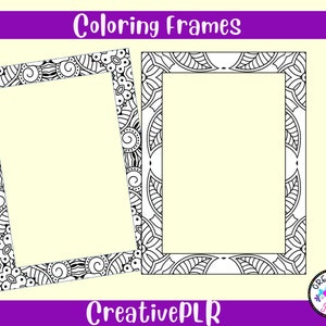 Coloring Frames Pack 1 | 15 Printable Coloring Pages | Coloring Pages ...