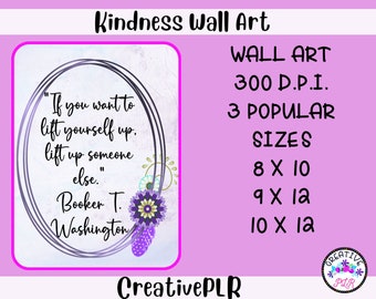 Washington Kindness Quote  Printable Wall Art | Decorative Wall Art |  Printable Art | Home Art