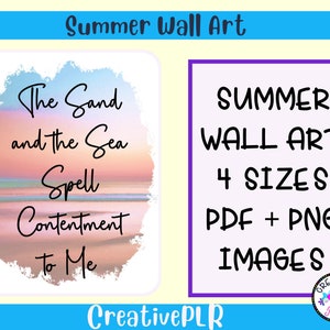 Sand and Sea Printable Wall Art | Decorative Wall Art | Beach Art| Printable Art | Home Art
