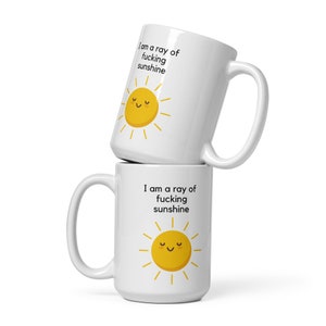 I’m a ray of f’ing sunshine 15oz White glossy mug