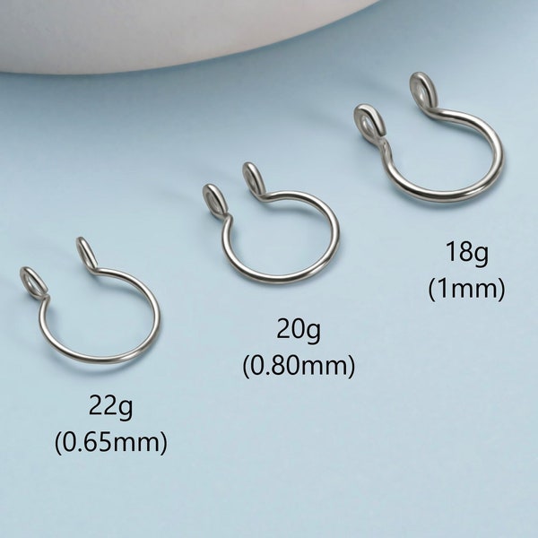 Fake Septum Nose Rings.Faux Septum Ring.No Piercing.Clip On Septum Rings.Faux Septum Nose Hoops.Septum Cuff.Minimalist Gold Septum Rings