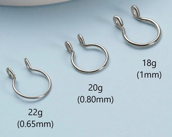 Fake Septum Nose Rings.Faux Septum Ring.No Piercing.Clip On Septum Rings.Faux Septum Nose Hoops.Septum Cuff.Minimalist Gold Septum Rings