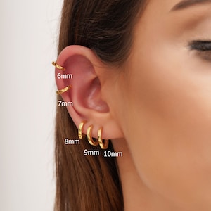 Huggie Earrings, Gold Huggie Hoops, Cartilage Hoop Earrings, Gold Hoop Earrings, Small Hoop Earrings, Gold Huggie Earrings, Tragus Earrings