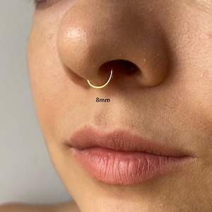 Cartilage Earrings - Hypoallergenic Cartilage Hoops - Huggie Hoop Earrings, Small Gold Hoops - 20 Gauge,22 Gauge,23 Gauge image 3