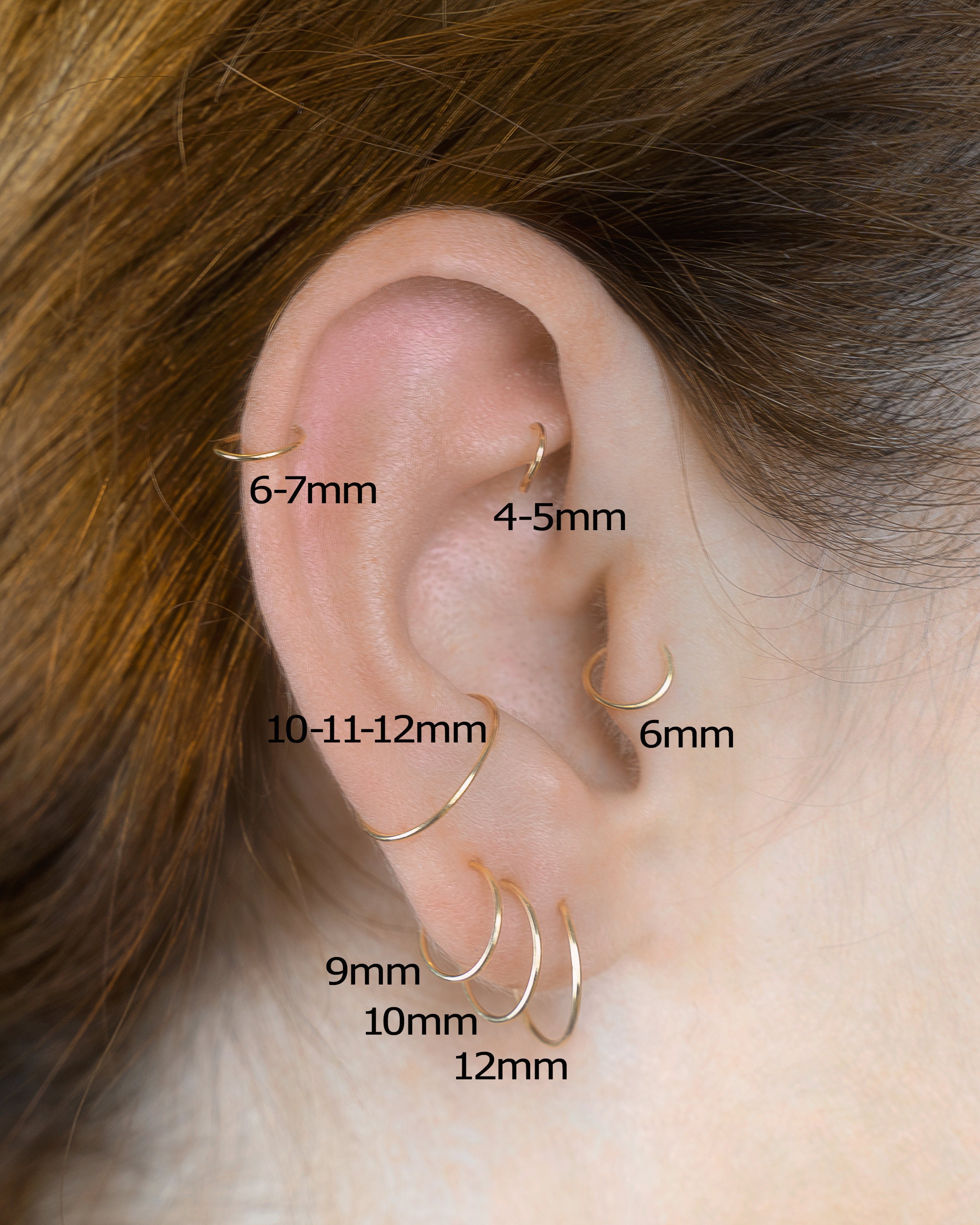 Tragus Hoop Earring-silver Hoops-helix Earrings-thickness 22