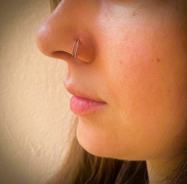 Cartilage Earrings - Hypoallergenic Cartilage Hoops - Huggie Hoop Earrings, Small Gold Hoops - 20 Gauge,22 Gauge,23 Gauge image 9