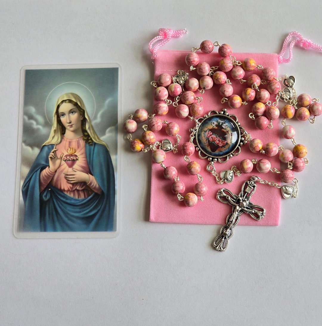 Immaculate Heart of Mary Rosary - Etsy