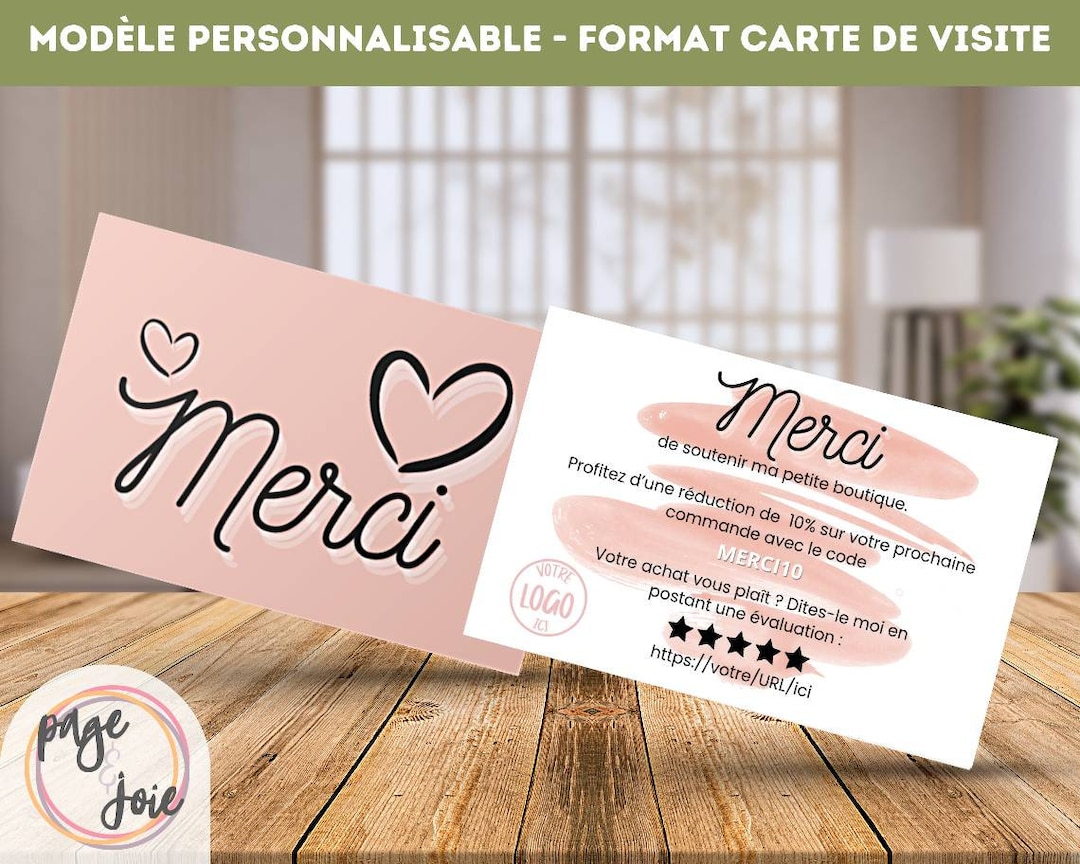 Professional Thank You Card to Print, Customizable Template on Canva ...
