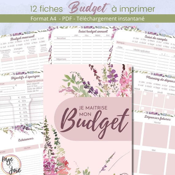 Budget Planner Sheets to Print in French Pack of Sheets for House Binder  and Planner Lila 