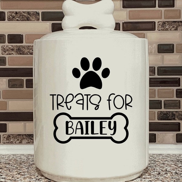 Paws off my treats Treat Jar decal, Dog sticker, Dog decal, Kitchen organization, Dog decor, Dog treats label