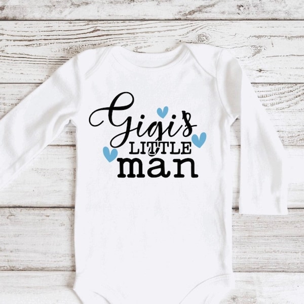 Gigi’s Little Man Bodysuit, Baby boy Bodysuit, Baby shower gift, Baby clothes