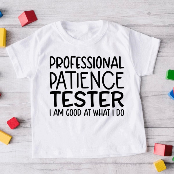 Funny Terrible Twos toddler shirt, Professional Patience Tester Toddler T-shirt, Toddler tee