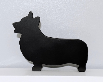 Handmade Wooden Corgi Shelf Sitter: Dog Memorial Decor