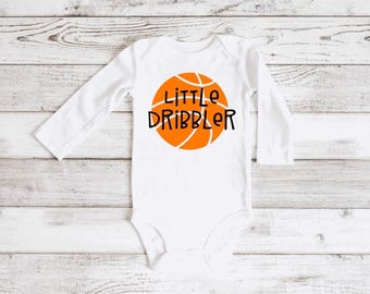 Basketball baby Bodysuit, Little Dribbler baby, Baby shower gift, Sports baby