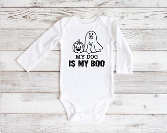 My Dog is my Boo Halloween baby Bodysuit
