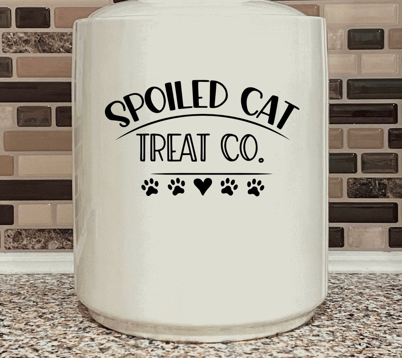 Spoiled Label Spoiled Cat Treat Co. Jar Label: Kitchen Organization Decal - Etsy