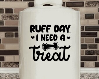 Dog Treat Jar Decal: Vinyl Sticker for Kitchen Organization