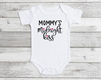 Mommy’s Midnight Kiss Baby Bodysuit, Baby shower gift