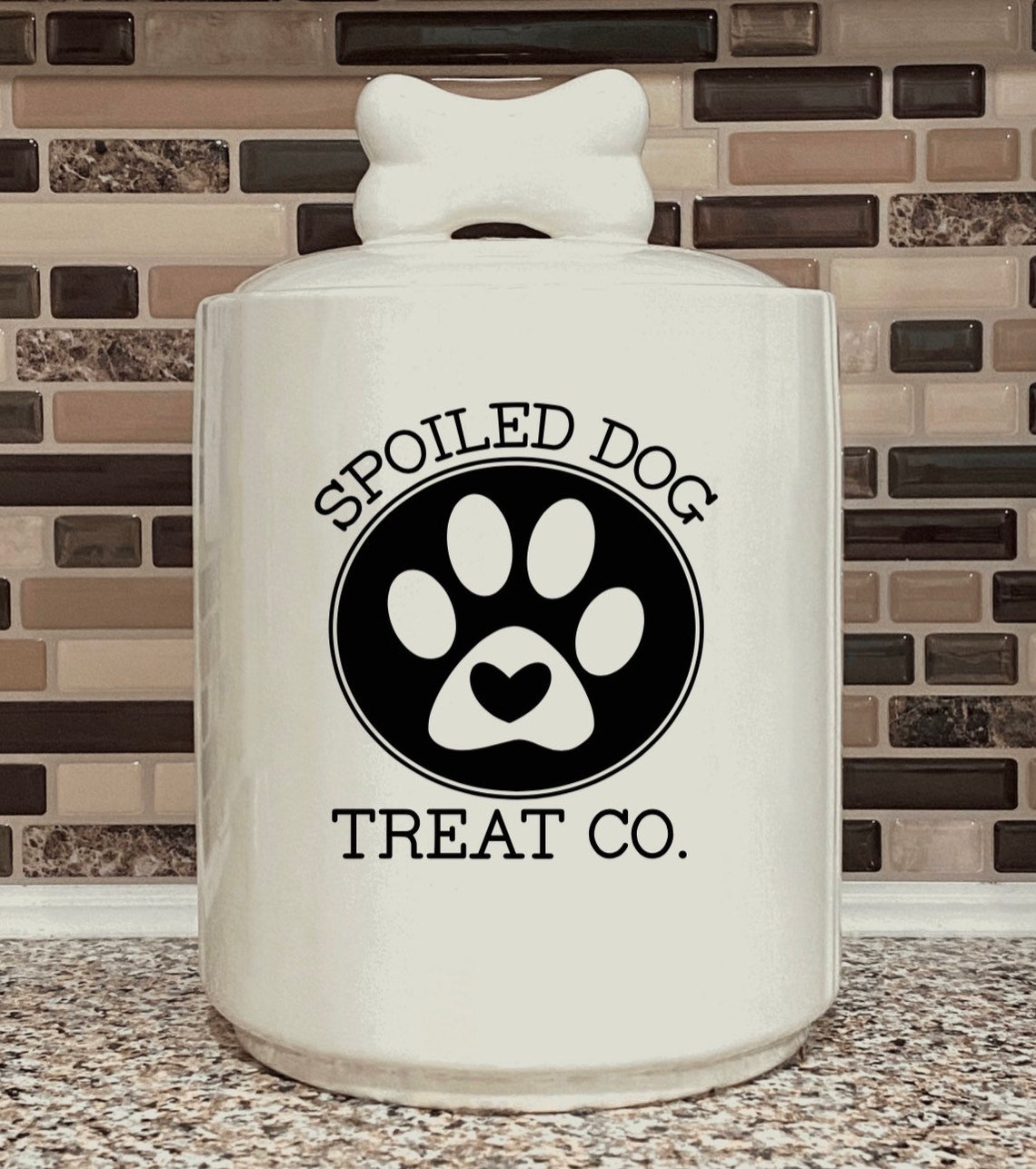 Spoiled Label Spoiled Dog Treat Co Treat Jar Label, Dog Lover, Kitchen Organization ...