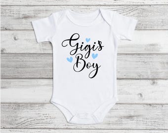 Gigi’s Boy Baby Bodysuit, Baby shower gift, Gigi, Grandmother