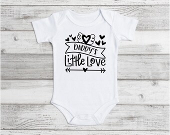 Daddy’s Little Love Baby Bodysuit, Father’s Day, New Dad Baby shower gift