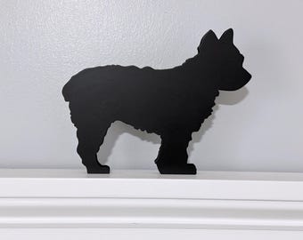 Handcrafted Yorkie Shelf Sitter: Dog Memorial Decor