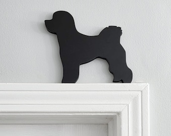 Handcrafted Poodle Door Topper – Miniature Shelf Sitter, Pet Memorial Accent