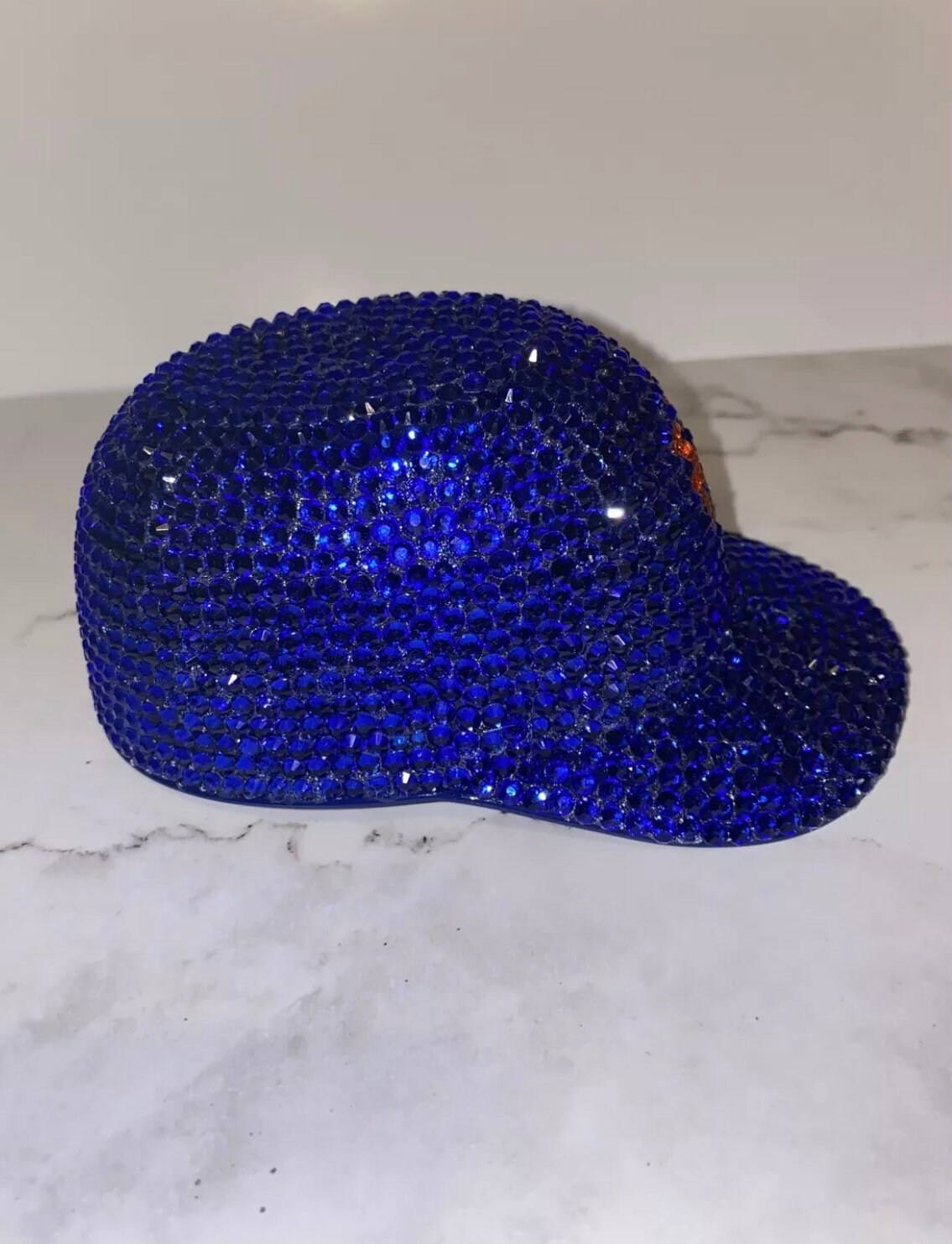 New York Mets Mini Bedazzled Crystal MLB Batting Helmet - Etsy