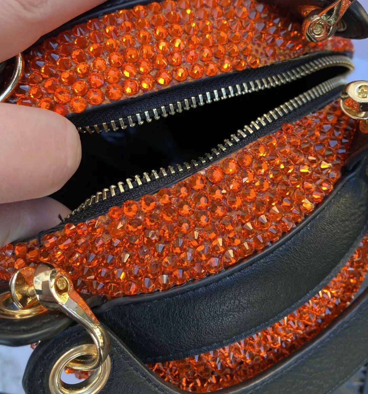 Bedazzled Crystal Basketball Handbag Purse 