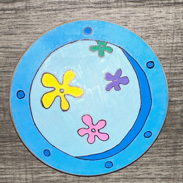 SpongeBob Window Hand-painted Coaster