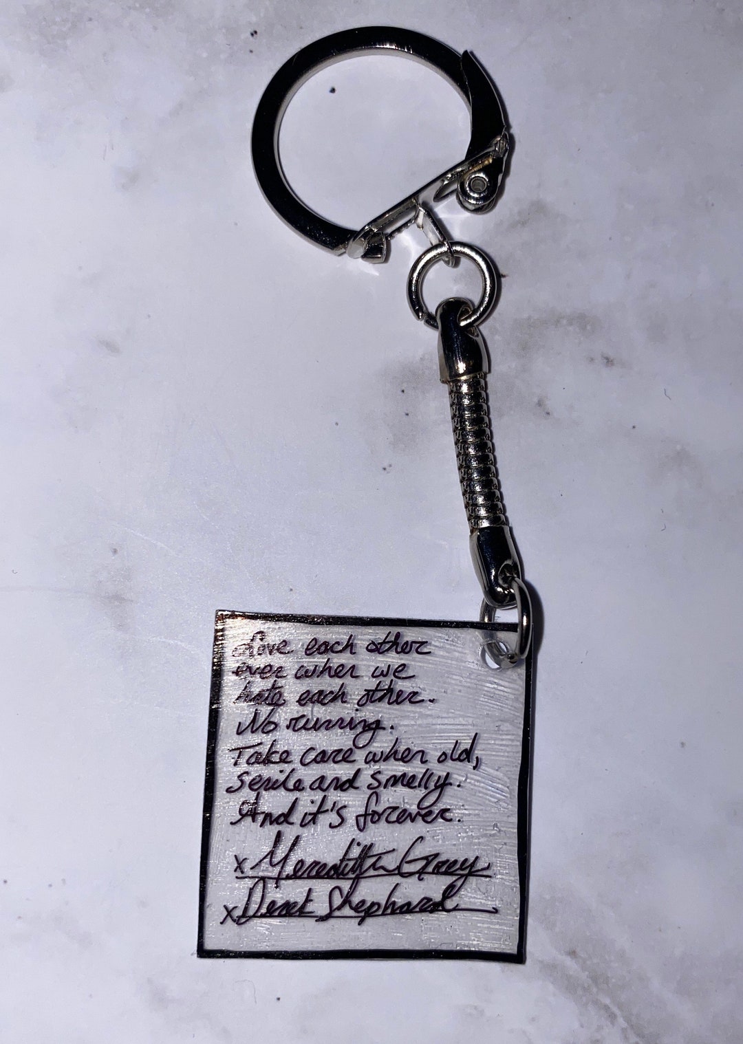 Greys Anatomy Post It Note Style Keychain Etsy UK