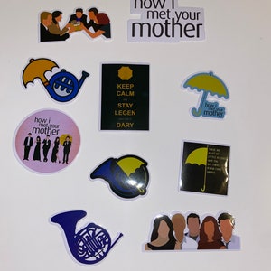 HIMYM Sticker Set Blue French Horn And More