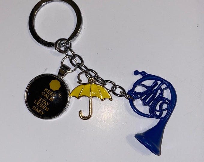 HIMYM Blue French Horn Yellow Umbrella Keychain Etsy