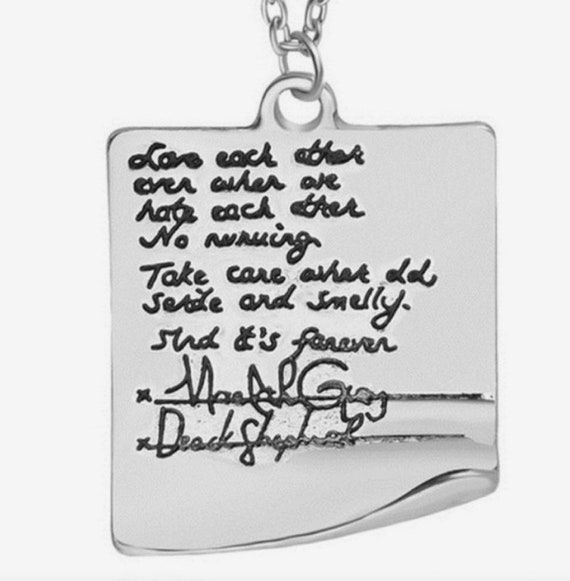 Greys Anatomy Post It Charm Necklace