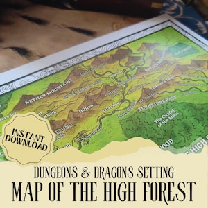 Carte de High Forest (cadre des Royaumes Oubliés) | Carte du MDN | Outils GM | Faerûn