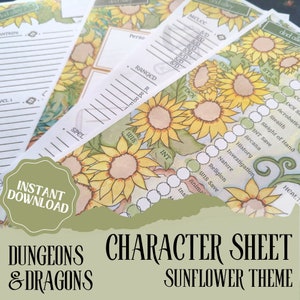 DnD Character Sheet | D&D Resources | Great for Dungeons and Dragons