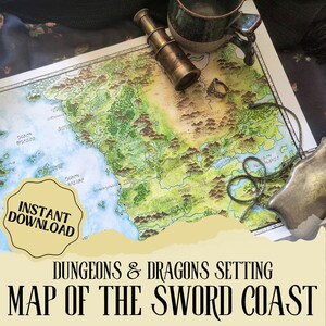 Karte von der Schwertküste in Faerûn | D&D Karte | GM-Tools