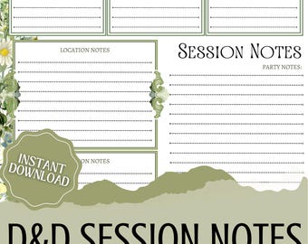 Notas de la sesión de DnD (Descarga digital)